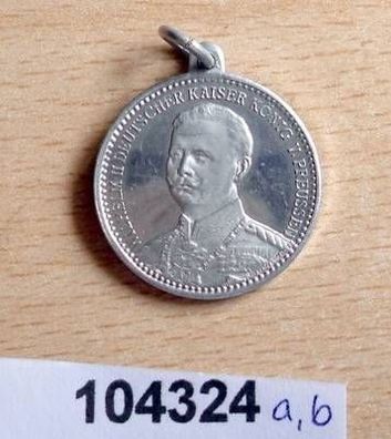 seltene Aluminium Medaille 25jähriges Regierungsjubiläum Kaiser Wilhelm II. 1913