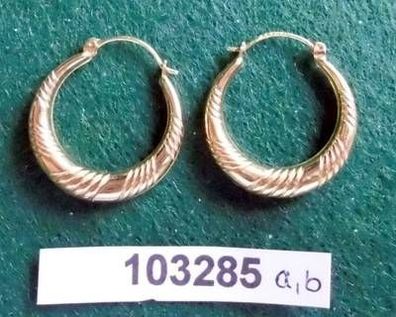 hübsche Ohrringe Creolen aus 333er Gold