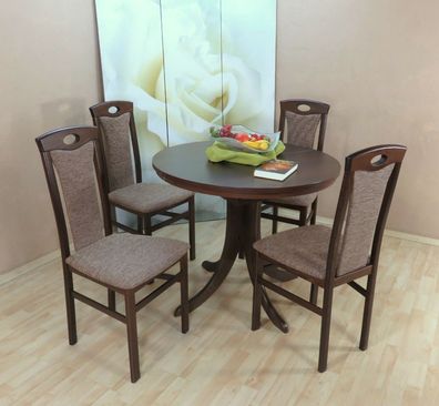 2er Set Stühle massivholz Buche nußbaum Cappuccino Esszimmer Stuhlset modern