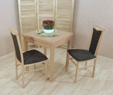 moderne Tischgruppe massivholz Buche natur schoko Stühle Tisch günstig preiswert