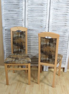 2er-Set Esszimmerstuhl massivholz Buche mocca Stuhlset Stühle modern design