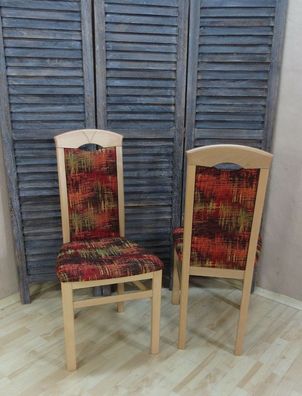 2er-Set Esszimmerstuhl massivholz Buche rot terra Stuhlset Stühle modern design