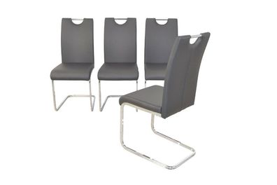 4 x Esszimmerstühle schwarz Schwingstuhl Schwinger Stuhlset design modern neu