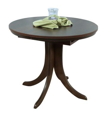 Esszimmertisch 90-125 cm nußbaum Ausziehbar Rund Küchentisch Esstisch Tisch