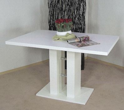 design Säulentisch weiß Esstisch Esszimmertisch Küchentisch Esszimmer modern