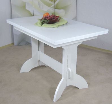 Auszugtisch weiß massivholz Esstisch Esszimmer Küche ausziehbar modern design