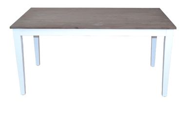 Massivholztisch 180X90 cm weiß braun Esstisch Esszimmertisch Küchentisch neu