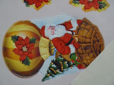 SET TBZ 3D Bogen Din A5 Karte Einleger + Kuvert Weihnachten Weihnachtsmann