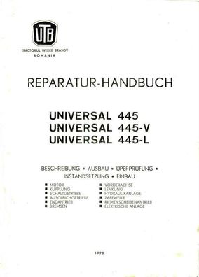 Werkstatt Handbuch für den UTB U - 445 Universal