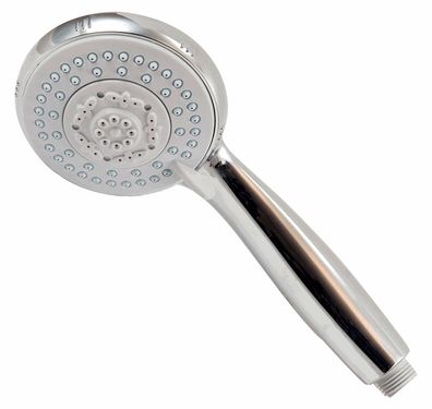 Handbrause Duschkopf Brausekopf 110 mm 4 Strahlarten Antikalknoppen Wasserstop