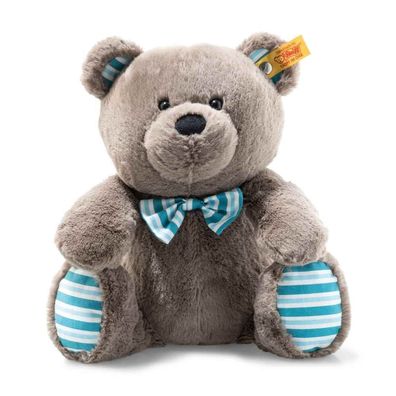 STEIFF 113758 Teddybär Boris 29cm braun blau Soft Cuddly Friends