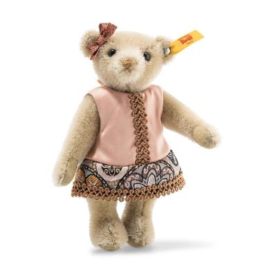 STEIFF 026850 Vintage Tess Teddybär 16cm gegliedert Mohair Geschenkbox