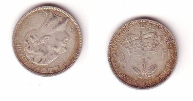 20 Franc Silber Münze Belgien 1935