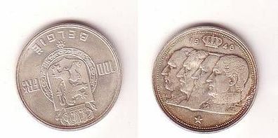 100 Franc Silber Münze Belgien 1948