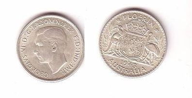 1 Florin Silber Münze Australien 1943 vz