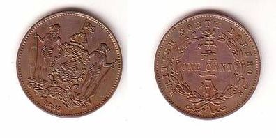 1 Cent Kupfer Münze British North Borneo 1889
