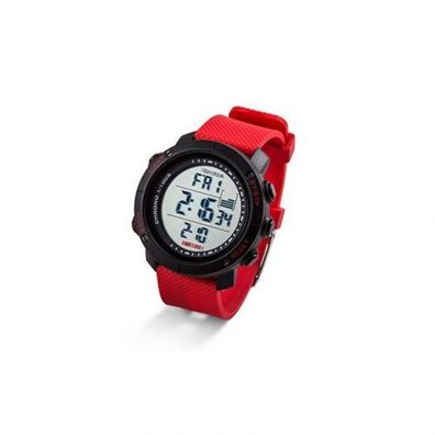 Original Skoda Uhr Monte Carlo Armbanduhr Schwarz/ Rot Chronograph 3U0050800A