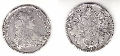1 Taler Silber Münze Bayern Karl II. Theodor 1781 Madonnentaler