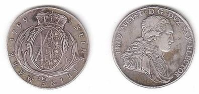 1 Taler Silber Münze Sachsen 1799 I.E.C.