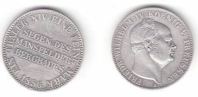 1 Taler Silber Münze Preussen 1856 A Segen des Mansfelder Bergbaues