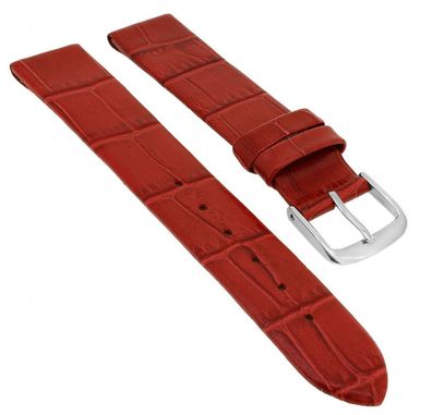 Uhrenarmband Leder Rot Louisiana Clip ohne Naht 20467S