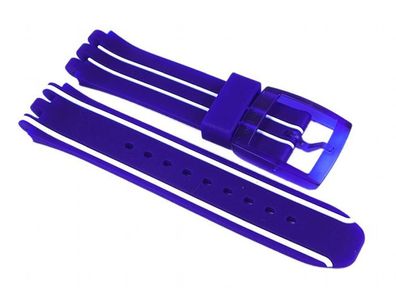 Swatch Wind Blocker Ersatzband Silikon Blau 19mm New Chrono Plastic SUIS400