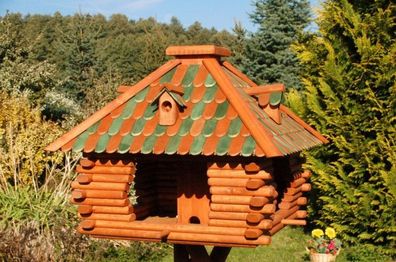 Luxus Vogelhaus mit Holzschindelnschindeln viereckig grün