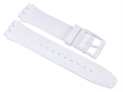 Swatch White Rebel / White Lacquered Band Silikon weiß 19mm New Gent SUOW701 SUOW100