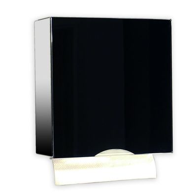 Schönbeck Design Papierhandtuchhalter Papiertücherhalter Edelstahl Glas schwarz