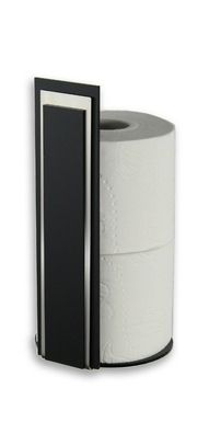 Toilettenpapierhalter Reserverollenhalter zum Kleben schwarz - Schönbeck Design