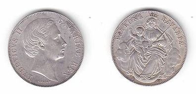 1 Vereinstaler Silber Münze Bayern Ludwig II 1868 Patrona Bavariae