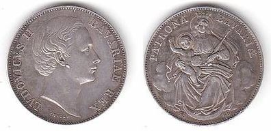 1 Vereinstaler Silber Münze Bayern Ludwig II 1866 Patrona Bavariae