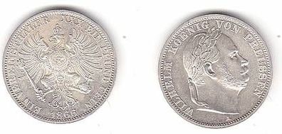 1 Vereinstaler Siegestaler Silber Münze Preussen 1866 A Wilhelm