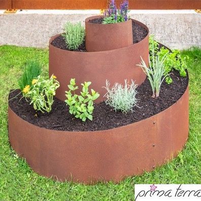 Bellissa® Corten Blumenkübel Pflanzgefäß Pflanzkübel Ø 40cm Rost Säule Edelrost