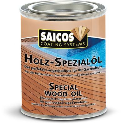 Saicos Holz-Spezialöl 125ml Holzschutz für den Innen- und Außenbereich 0110 Farblos