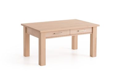 Couchtisch Tisch mit Schublade JORGE Buche Massivholz 135x80 cm