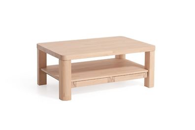 Couchtisch Tisch mit Schublade JIMI XL Eiche Massivholz 120x80 cm