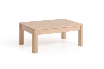 Couchtisch Tisch mit Schublade BENITO Buche Massivholz 120x80 cm