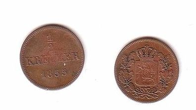 1/2 Kreuzer Kupfer Münze Bayern 1855