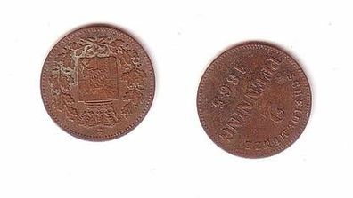 2 Pfennig Kupfer Münze Bayern 1865