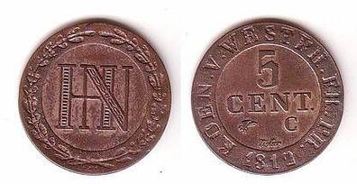 5 Cent. Kupfer Münze Königreich Westfalen 1812 C