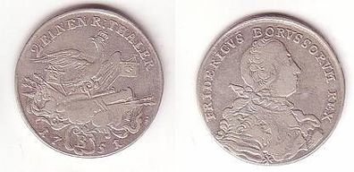 1/2 Reichstaler Silber Münze Preussen 1751 B für Breslau