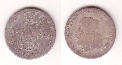 1/3 Reichstaler Silber Münze Preussen Friedrich Wilhelm 1789 E