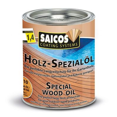 Saicos Holz-Spezialöl 750ml Holzschutz für den Innen- und Außenbereich 0110 Farblos