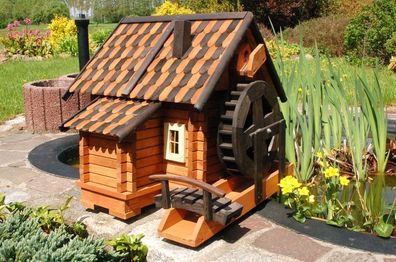 Wunderschöne gr. Wassermühle, Holz im Blockhausstil, Holzschindeln, XXL
