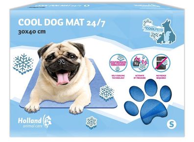 CoolPets Dog Mat 24/7 - S - 40x30 cm * Kühlmatte * + Anti-Slip Cover 40x30 cm S