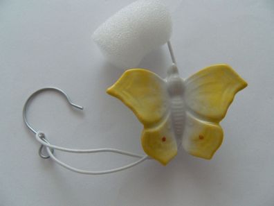 Porzellan Tropfenfänger Schmetterling, groß bemalt, für Kaffee- oder Teekannen, Figur