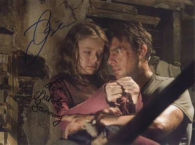 2 Original Autogramme DAKOTA Fanning + TOM CRUISE Krieg der Welten (COA)