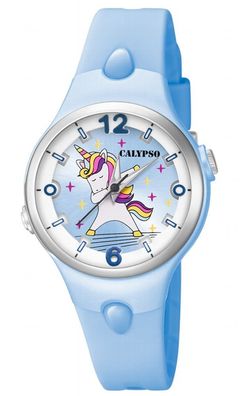 Calypso Armbanduhr Kinder Kunststoff blau analog Quarz Licht > K5784/4