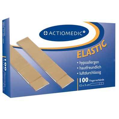 Actiomedic® Elastic Fingerverband Hautfarben 12 x 3 cm Fingerpflaster Pflaster